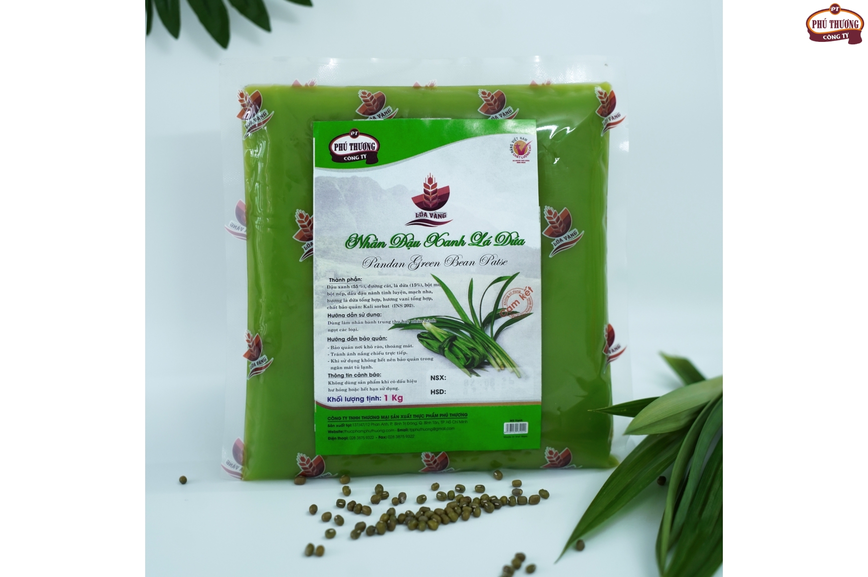 NHÂN ĐẬU XANH LÁ DỨA